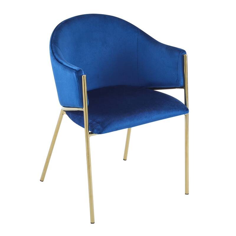 Roomfitters Modern Velvet Upholstered Dining Chair with Sleek Metal Frame, Stylish Accent Seating for Home