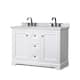 Option White / White Carrara Marble Top / Matte Black