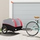 preview thumbnail 12 of 59, vidaXL Bike Trailer Kids Bicycle Cargo Wagon Buggy Carriage Cycle Trailer Iron 52.4" x 26.8" x 26.8" - Black and red