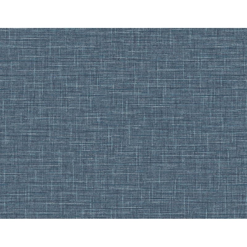 DuPont Tedlar Grasmere Weave High Performance Vinyl Unpasted Wallpaper - 27 in. W x 27 ft. L - Faded Cobalt