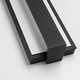 preview thumbnail 21 of 23, Rennnsan Modern Black Rectangular Linear LED Outdoor Wall Lights/Sconce Lighting