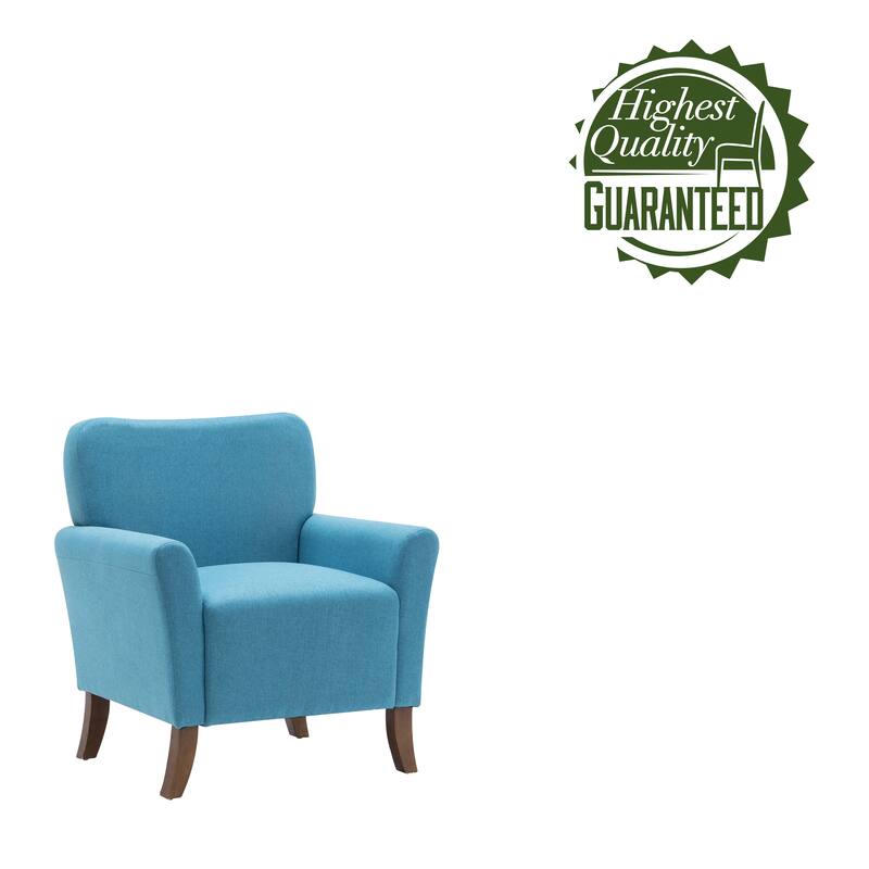 Porthos Home Inia Accent Chair, Fabric, Flared Armrests, Wooden Legs