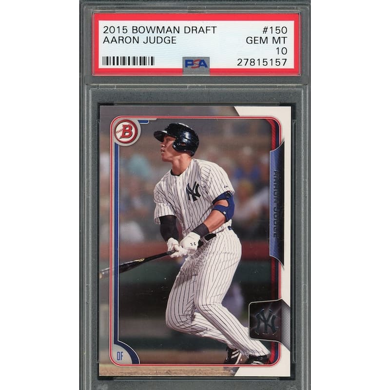 Aaron Judge 2015 Bowman Draft Baseball Rookie Card #150 Graded PSA 10 - 8'6" x 11'6"