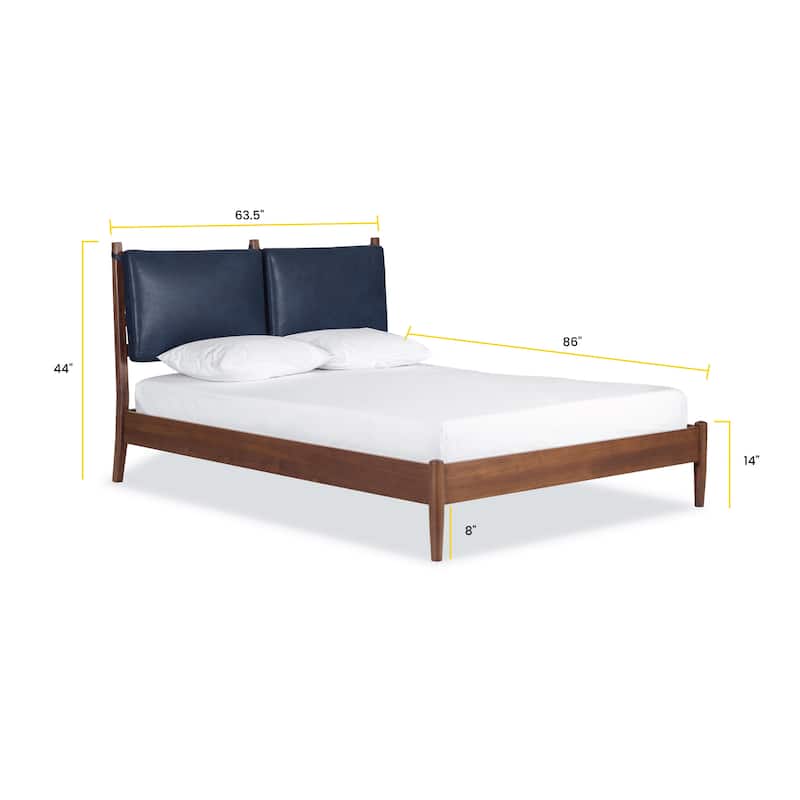 Poly & Bark Truro Bed Frame with Leather Cushions
