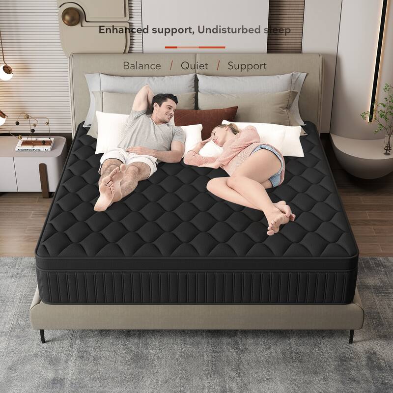 14" Medium Pocket Spring Hybrid Mattress in a Box