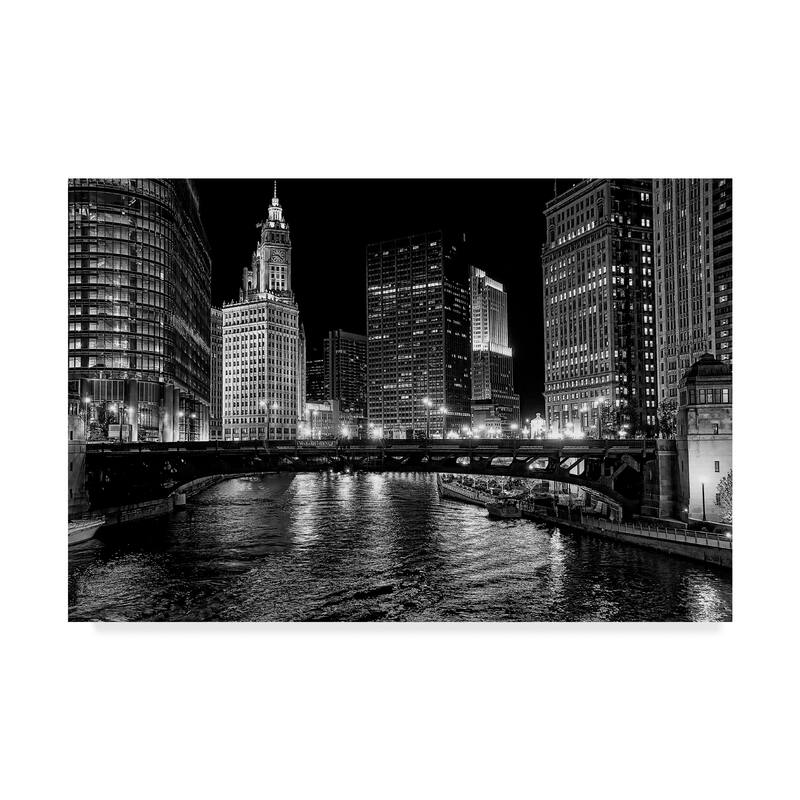 Jeff Lewis 'Chicago River' Canvas Art