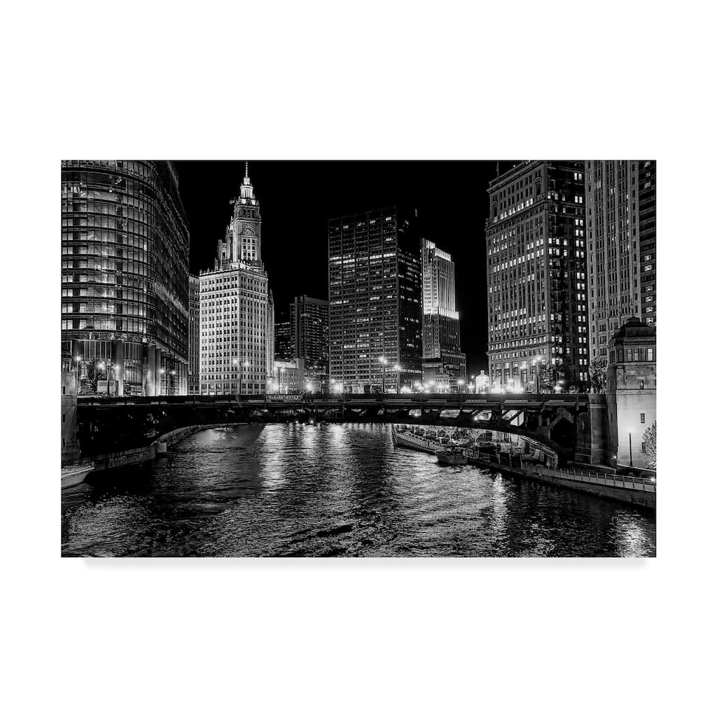 Jeff Lewis 'Chicago River' Canvas Art
