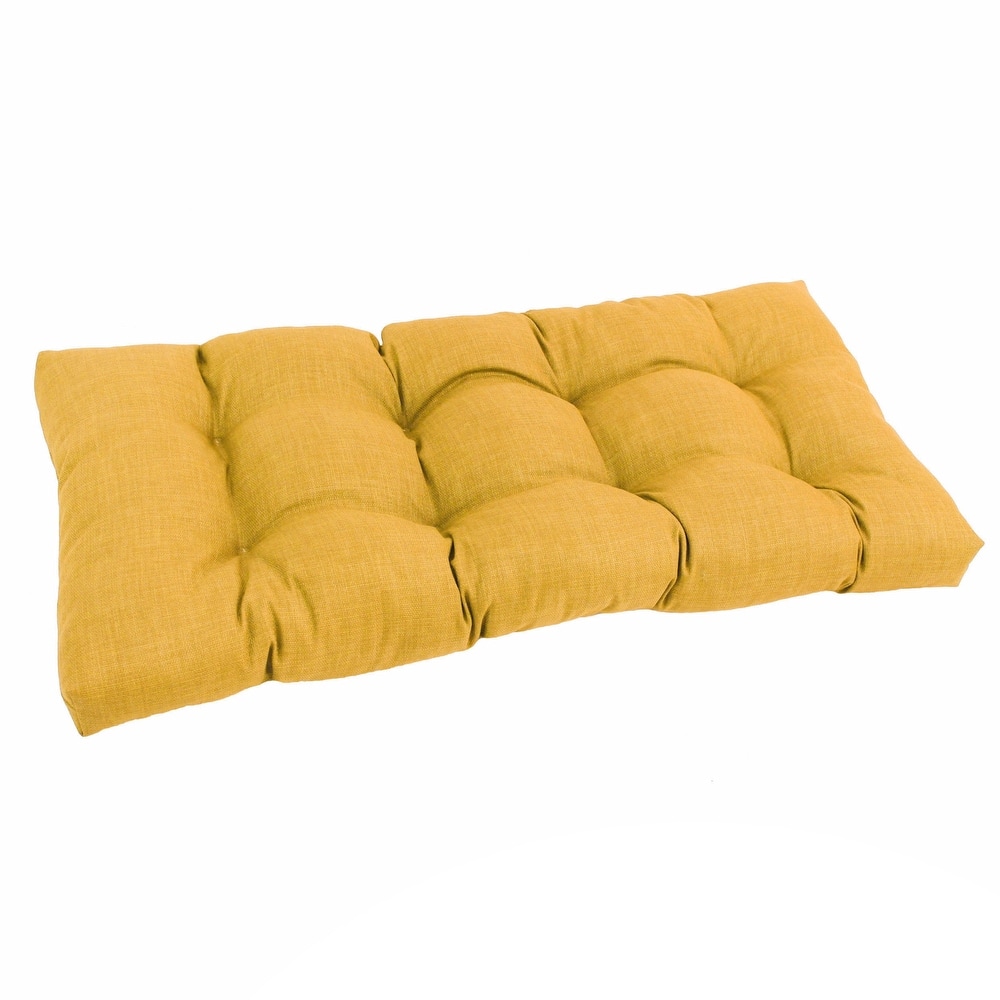 Blazing Needles All-Weather 42-inch Solid Bench Cushion