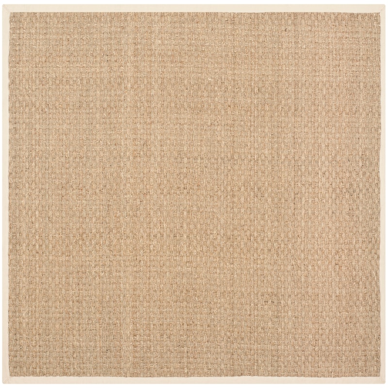 SAFAVIEH Natural Fiber Marina Basketweave Seagrass Rug - 6' Square - Natural/Beige - Square