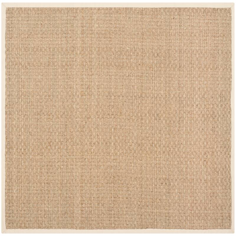 SAFAVIEH Natural Fiber Marina Basketweave Seagrass Rug - 11' x 11' Square - Natural/Beige