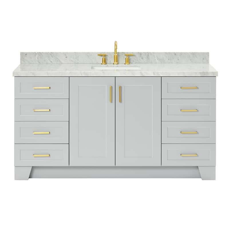 Ariel Q067SCWRVO Taylor 67" Free Standing Single Basin Vanity Set with - Grey