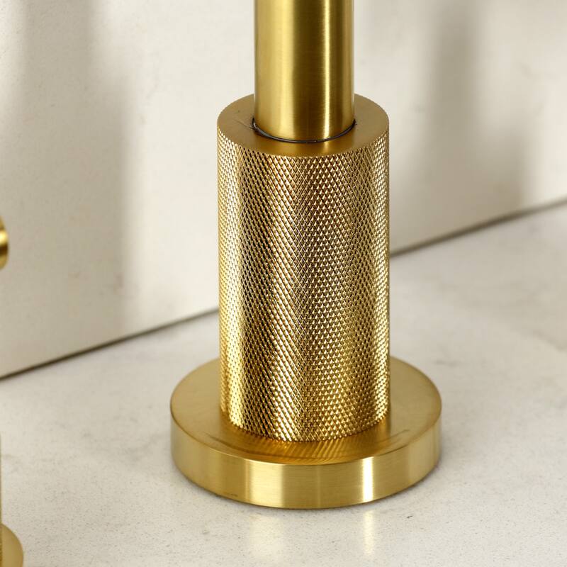 Kingston Brass Essex Double-Handle Wall-Mount Pre-Rinse Bridge Kitchen Faucet