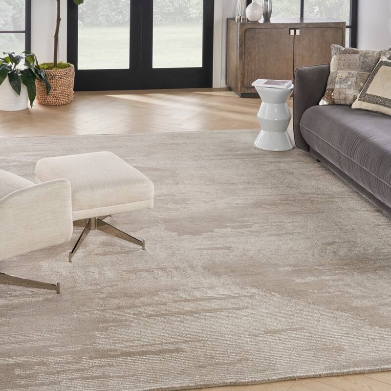 Michael Amini Star Shimmer Abstract Geometric Area Rug