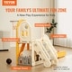 preview thumbnail 10 of 19, VEVOR Kids Indoor Outdoor Toddler Slide suit for Age 1-12 with Raised Handrail, Anti-Slip Strip for Kids Within 88-110lbs
