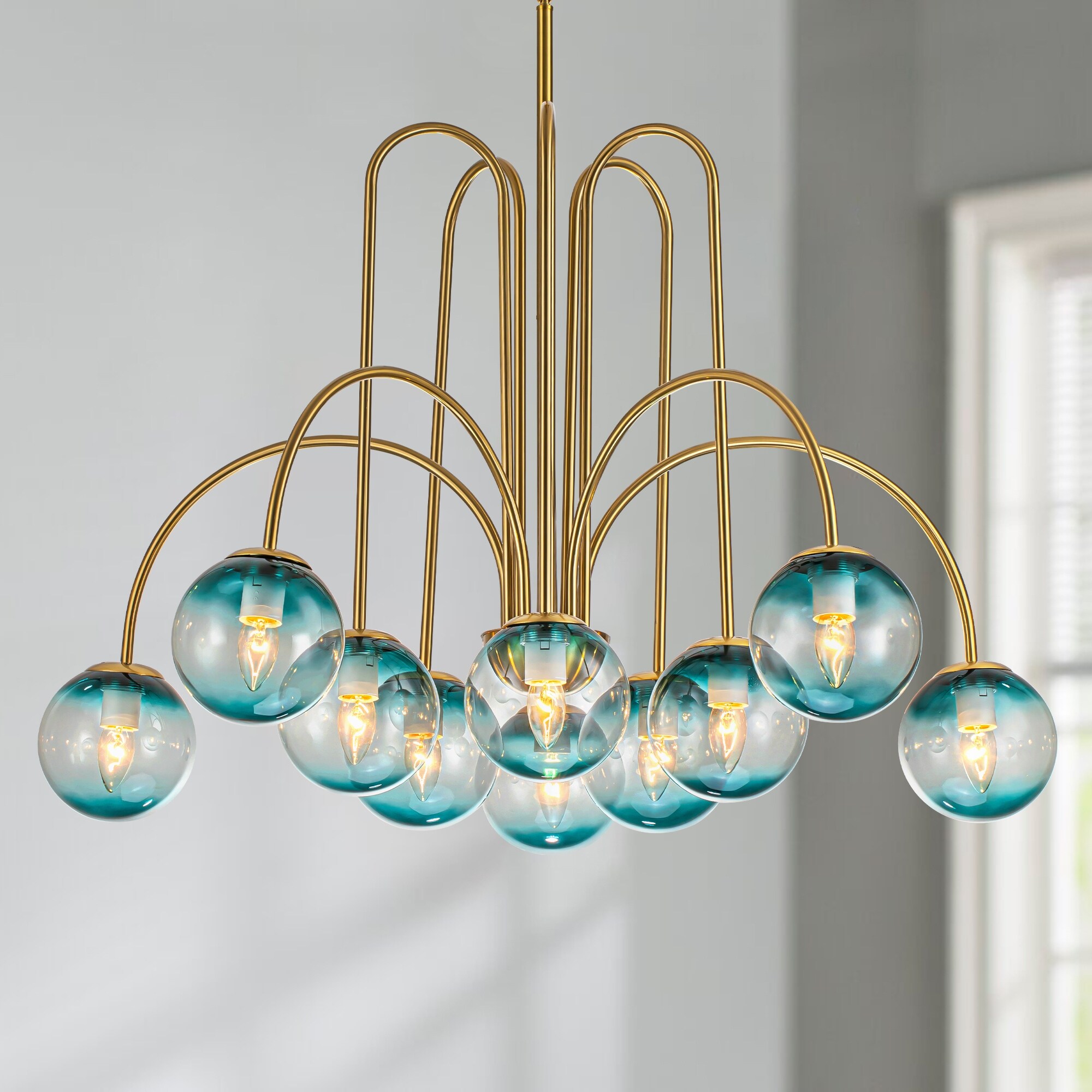 Sputnik glass outlet globe chandelier