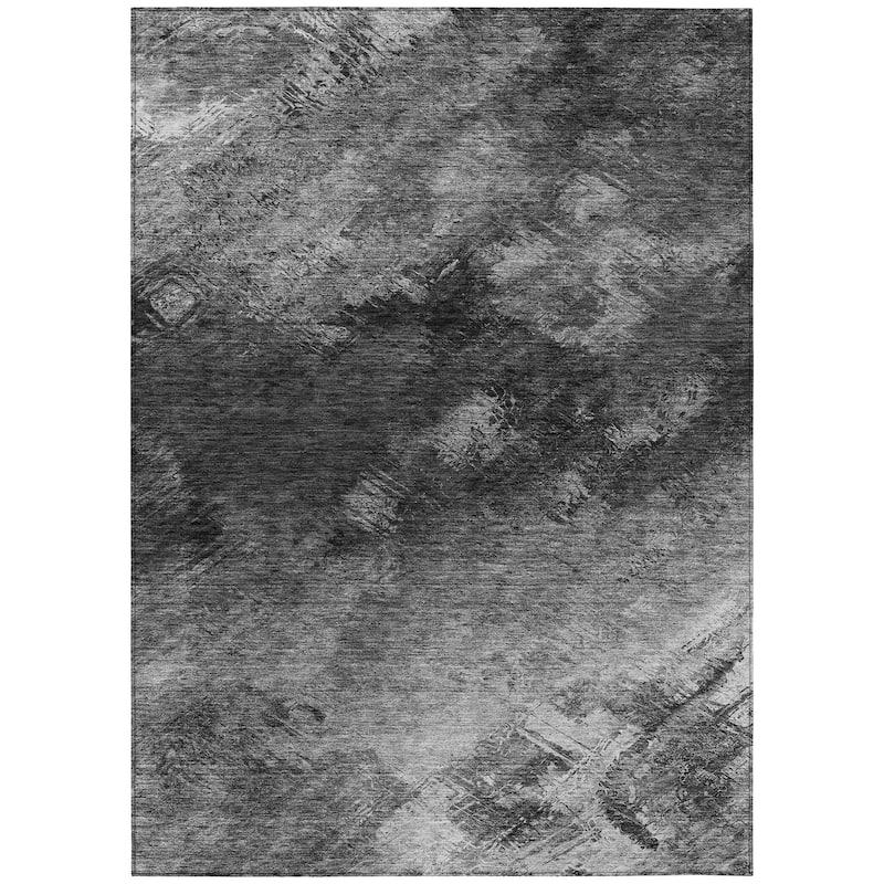 Machine Washable Indoor/ Outdoor Chantille Abstract Watercolor Rug