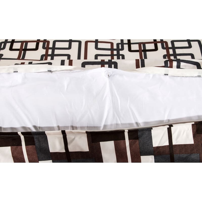 Plaid Men Reversible Print Duvet Set