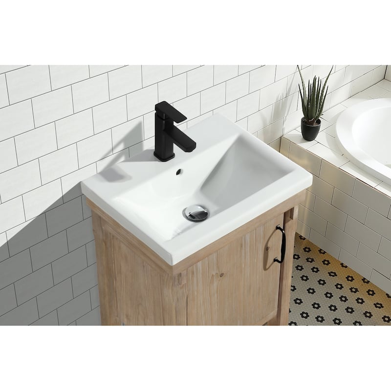 Marina 20.5" Bathroom Vanity, Weathered Fir Finish