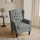 preview thumbnail 57 of 76, Button-Tufted Accent Chair Wingback Armchair - 38"H