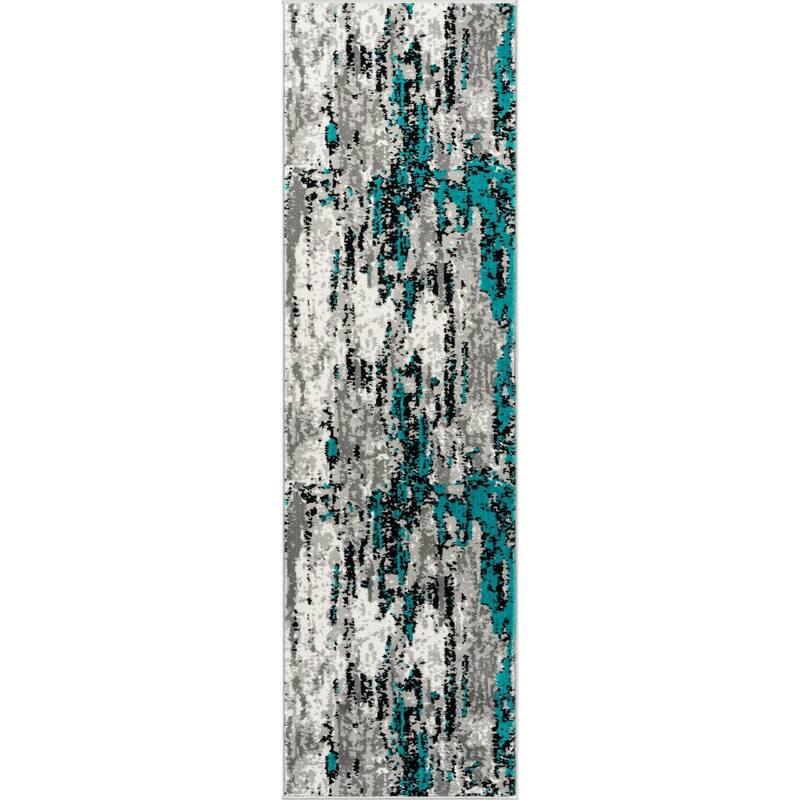 Luxe Weavers Modern Distressed Abstract Area Rug