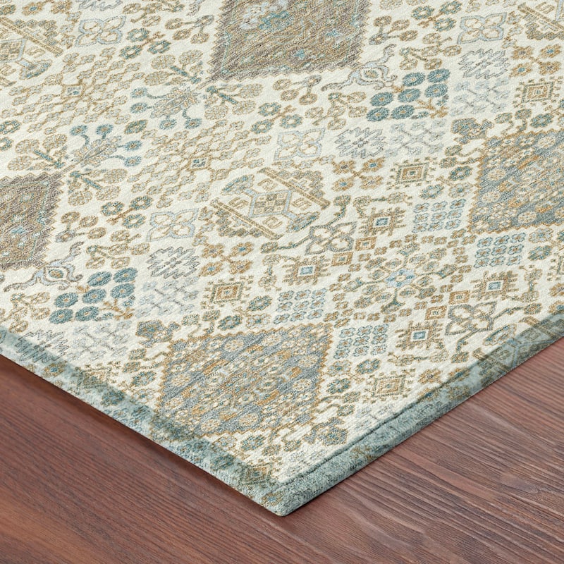 Machine Washable Indoor/ Outdoor Global Flory Chantille Rug