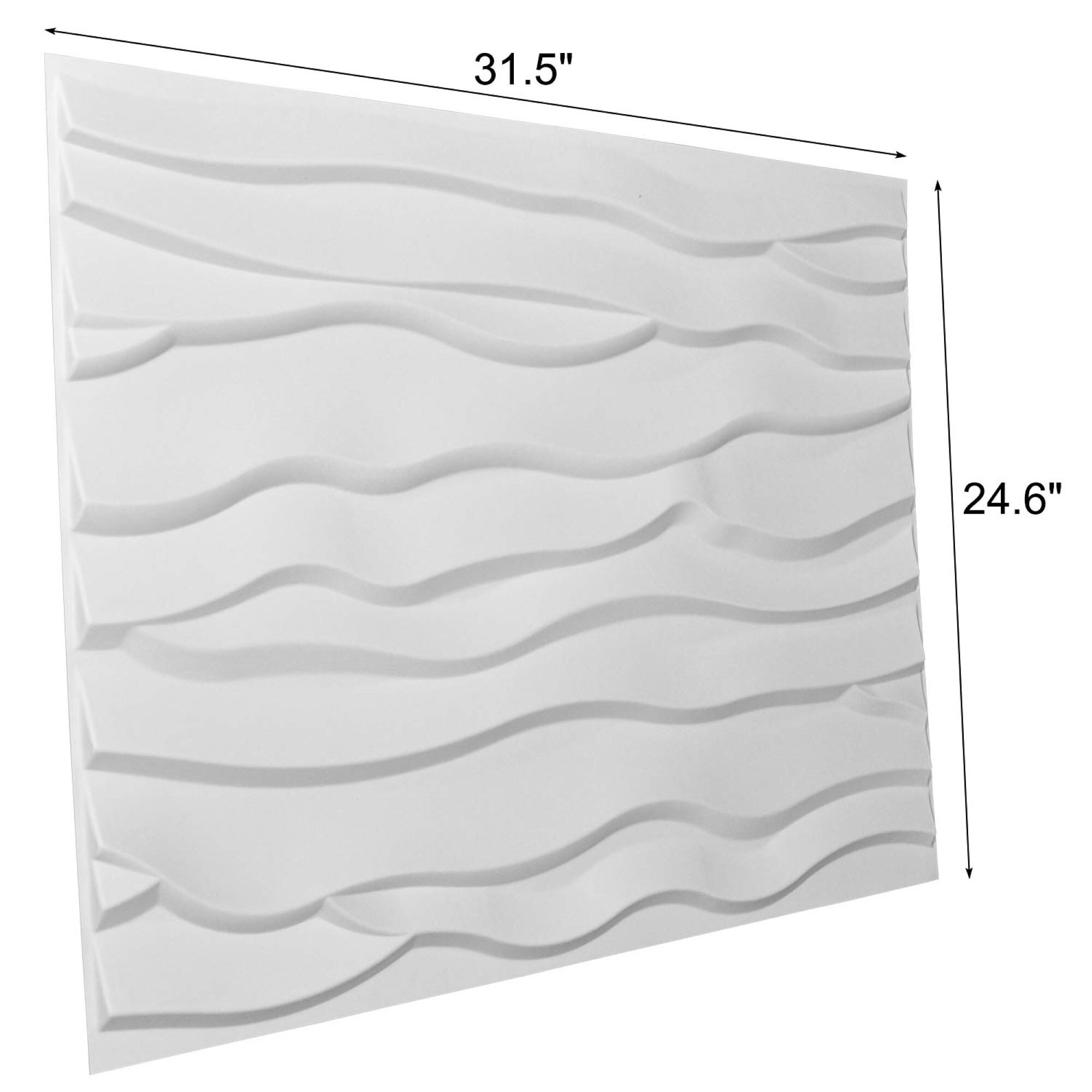 Art3d 3D Wall Panels for Interior Wall Decoration Brick Design Pack of 6  Tiles 32 Sq Ft (Plant Fiber)