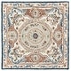 preview thumbnail 9 of 8, SAFAVIEH Handmade Aubusson Gretl Traditional Oriental Medallion Wool Rug 6' Square - Ivory/Blue - Square