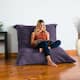 Jaxx Floor Chenille Pillow Bean Bag Lounger - Purple