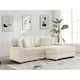 118.4"W Plush Modular Sectional Sofa with Pillows - 2 Piece White - Right Facing