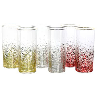 6 Piece 16 Ounce Glass Tumbler Set - 6 Piece 16oz Glasses