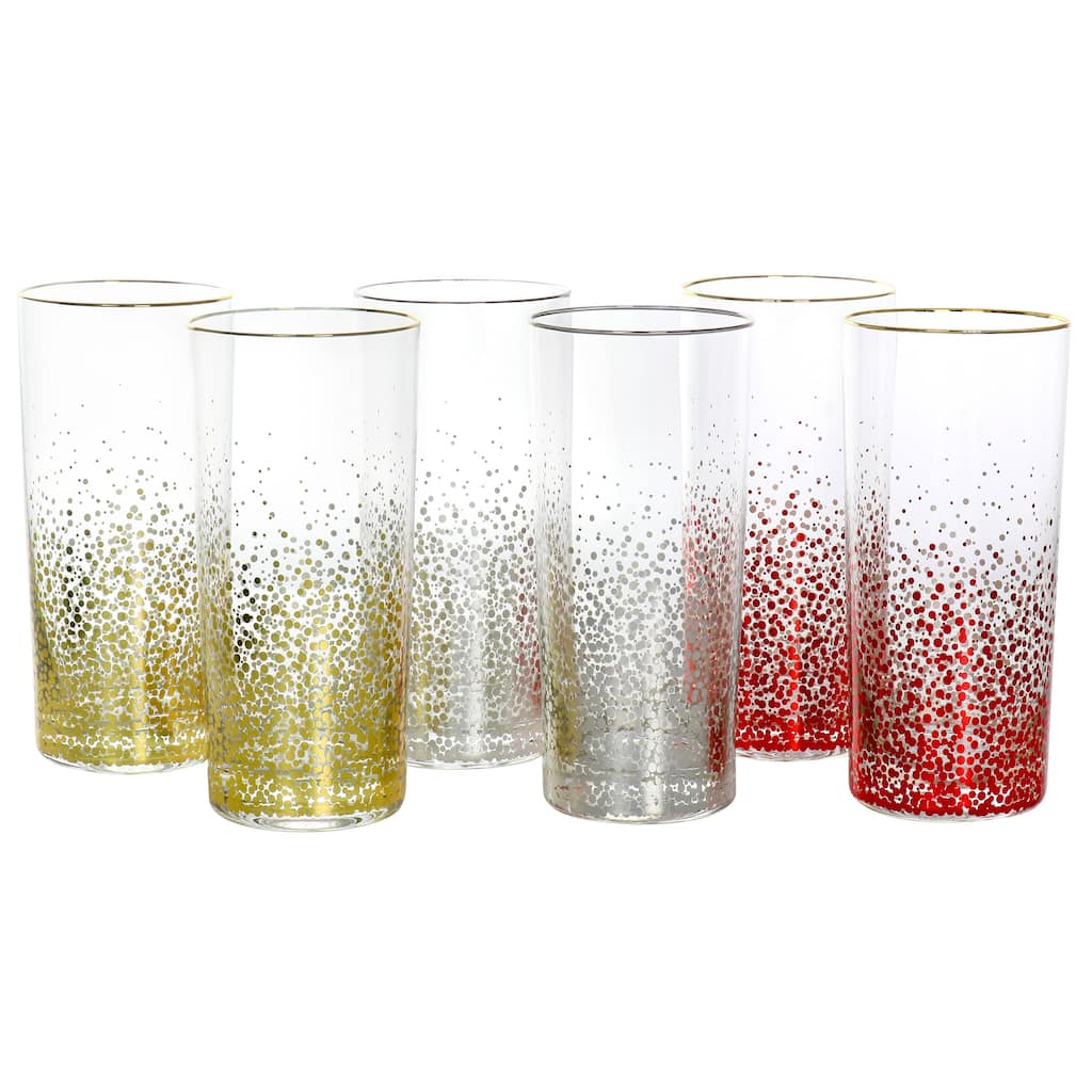 6 Piece 16 Ounce Glass Tumbler Set - 6 Piece 16oz Glasses