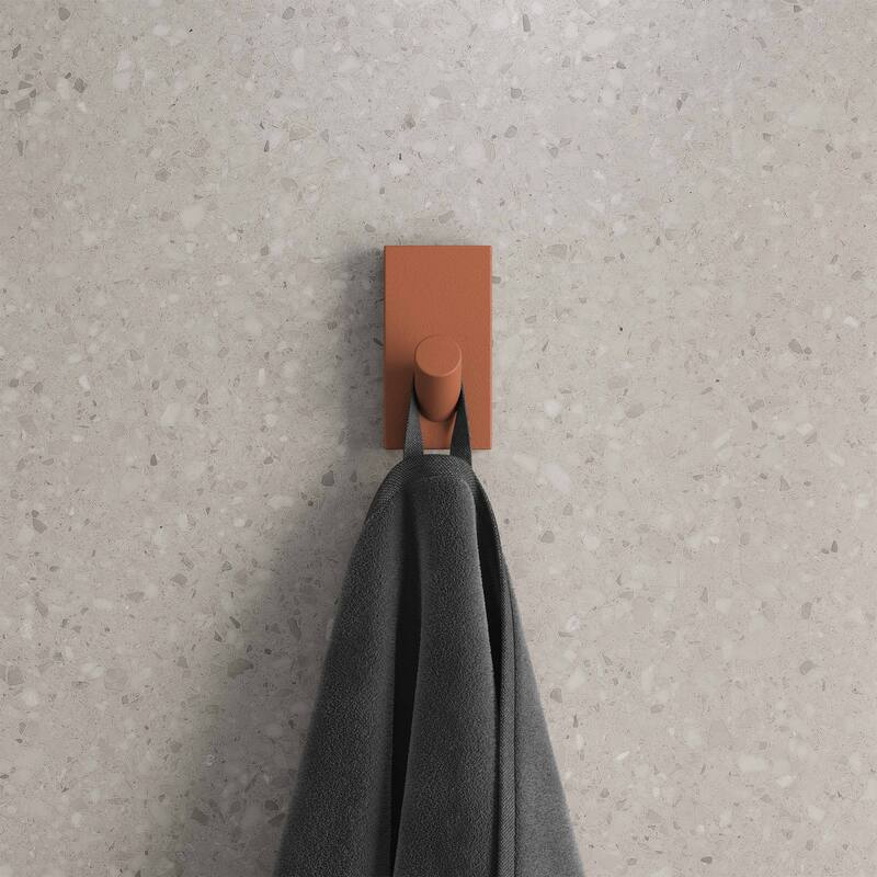 Monaco Concrete Bathroom Robe Hook In Terracotta