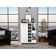 preview thumbnail 26 of 45, Bar Cart with 2 Open Shelves, 4 Casters, 6 Wine Cubbies, 2 Inner Shelves, and Cabinet - 23" W x14"D x 32"H