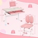 preview thumbnail 3 of 8, Gymax Kid's Study Desk & Chair Set Height Adjustable with Tilt Desktop