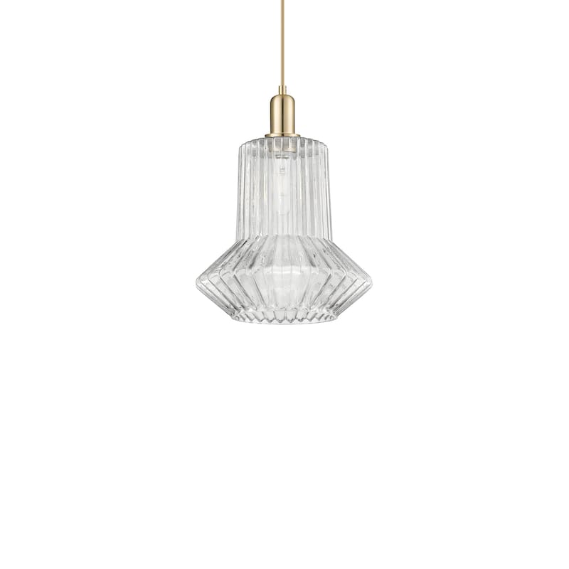 Innovations Lighting 716-1P-16-12 Springwater Pendant Springwater 12" - Champagne Bronze / Clear Fluted