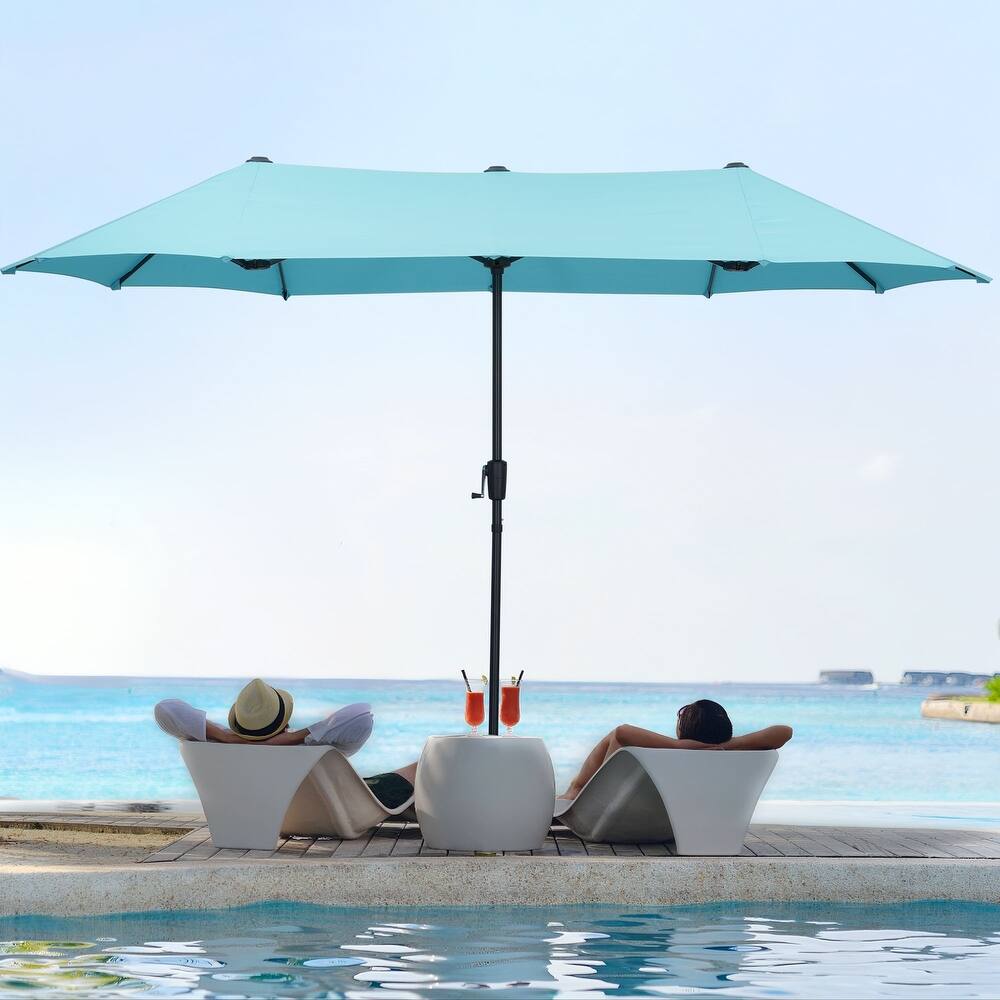 Autlaycil 13 FT Patio Umbrella with Sun Protection & Easy Crank