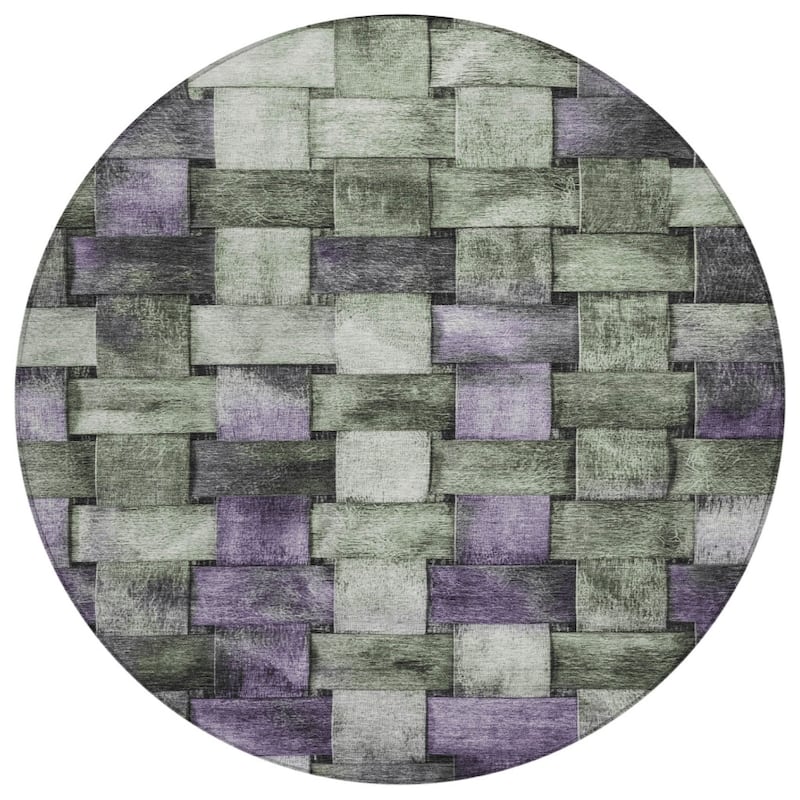 HomeRoots Striped Transitional Rectangle Outdoor Rug