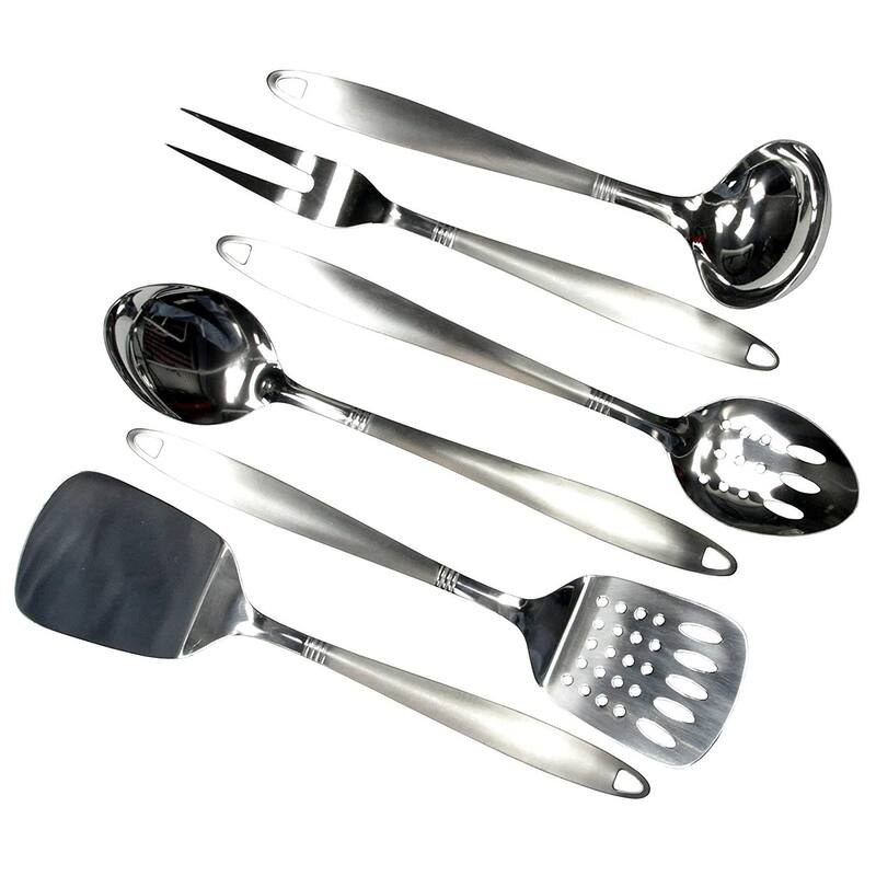Chef Craft 12.5" Long Stainless Steel Meat Serving Fork with Attractive Brushed Finish Handle