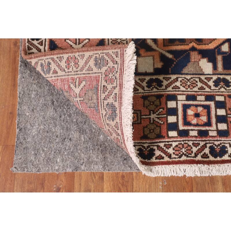 Brown Bakhtiari Persian Vintage Area Rug Hand-Knotted Wool Carpet - 6'6"x 10'1"