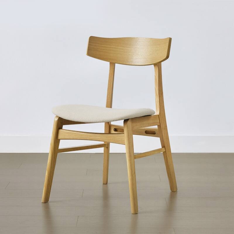 Spruce & Spring 5-Piece Modern Dining Table Set with Upholstered Chairs and Butterfly-Leg Base Table