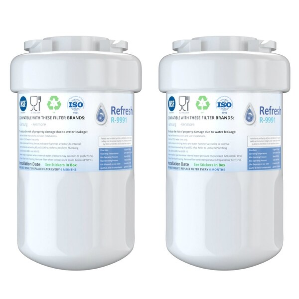 Replacement Refresh R 9991 Refrigerator Water Filter For Ge Appliance Mwf 2 Pack White Overstock 24016189