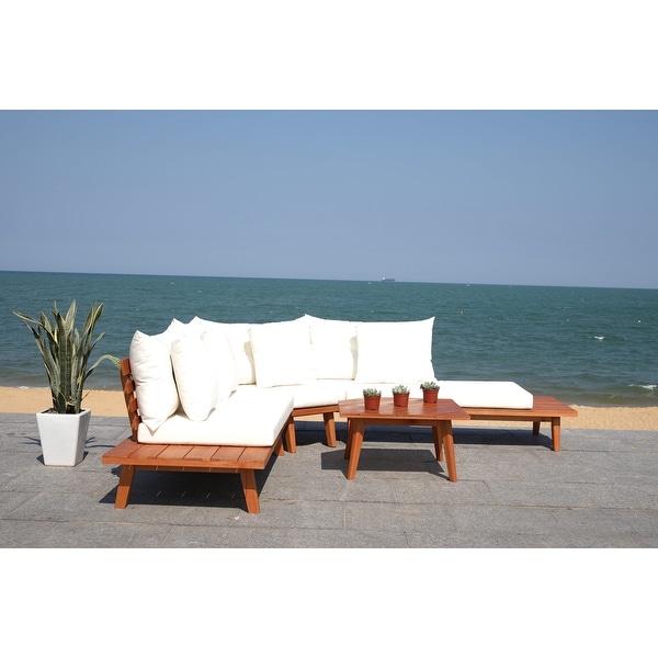 Safavieh Outdoor Living Lansen 4-Piece Sectional Sofa Set. Opens flyout.