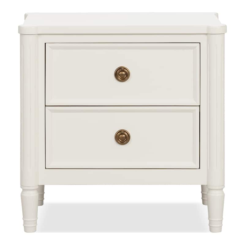 Furniture of America Arlena Modern Solid Wood Nightstand with USB Ports