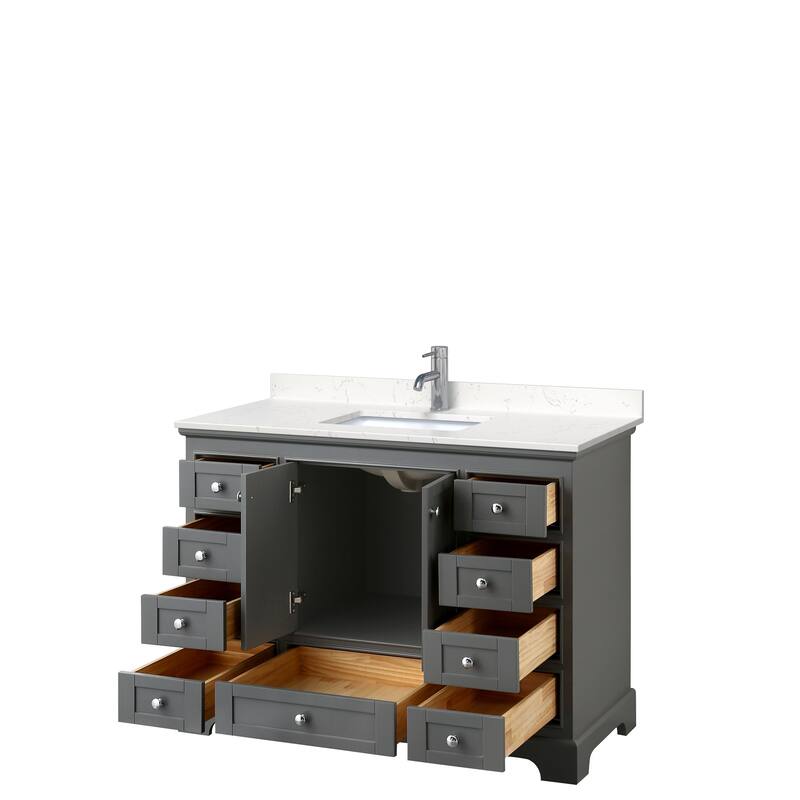 Deborah 48-inch Single Vanity, Cultured Marble Top