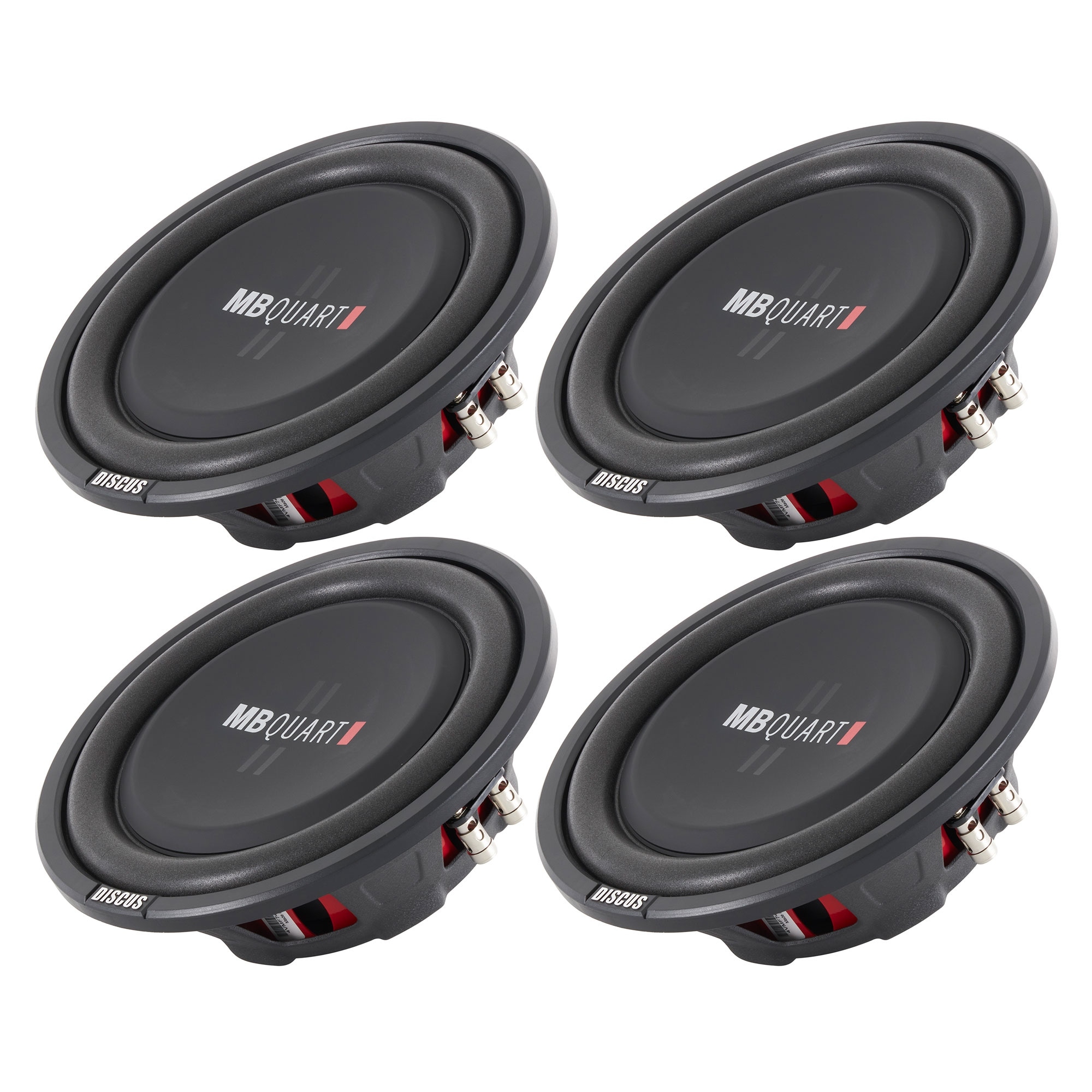 4) MB Quart DS1-254 400 Watt 4 Ohm Shallow Slim Subwoofers Car Truck DVC Subs - 28