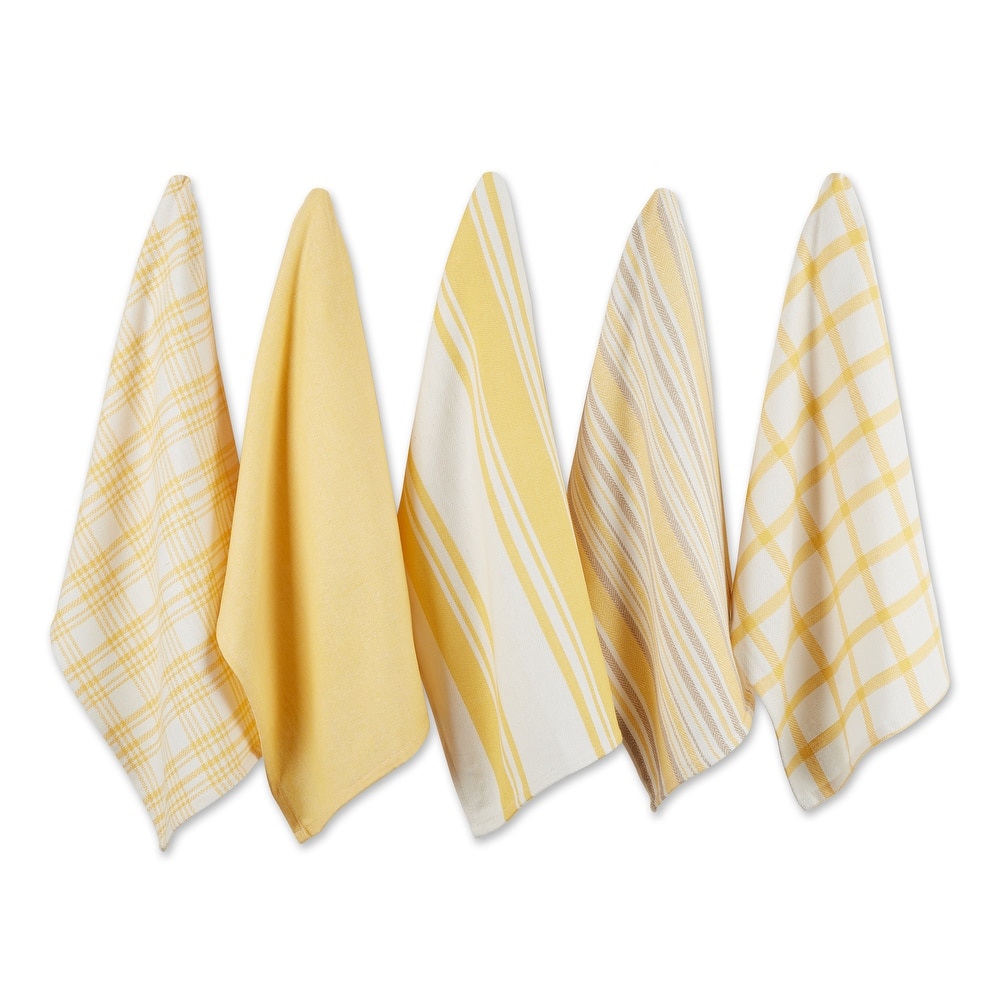 DII Assorted Woven Dishtowels (Set of 5)