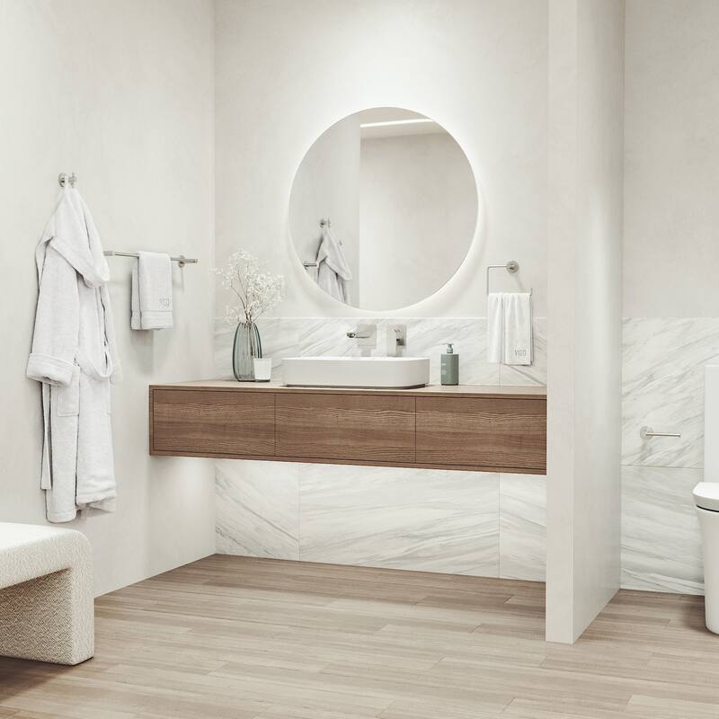 VIGO Cass 4-Piece Bathroom Hardware Accessory Set with 24 in. Towel Bar, Toilet Paper Holder, Hand Towel Holder, Hook