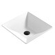 preview thumbnail 4 of 8, Karran Quattro Matte White Acrylic 16 in. Square Bathroom Vessel Sink with Faucet and drain in Stainless Steel