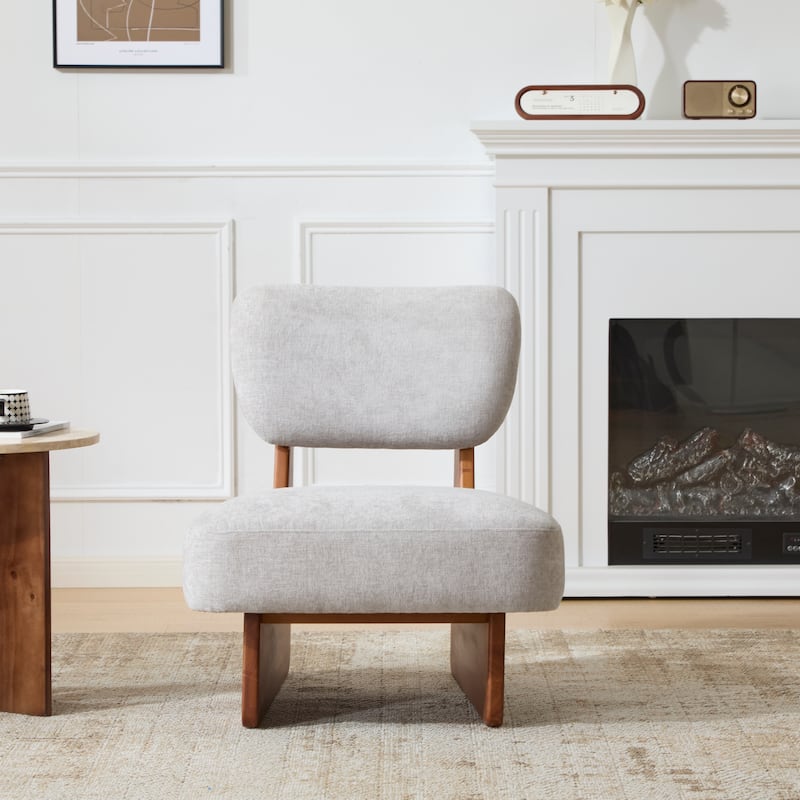 Modern Lounge Chair with Polyester Upholstery (Set of 2)