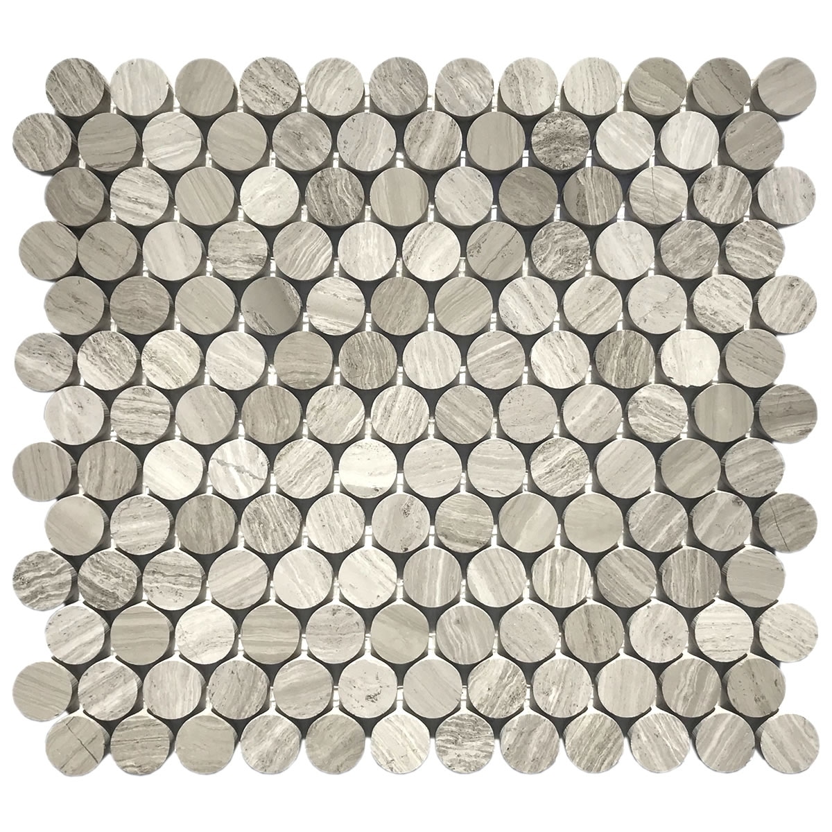 Slatewood Marble Penny Honed Mosaic Tile